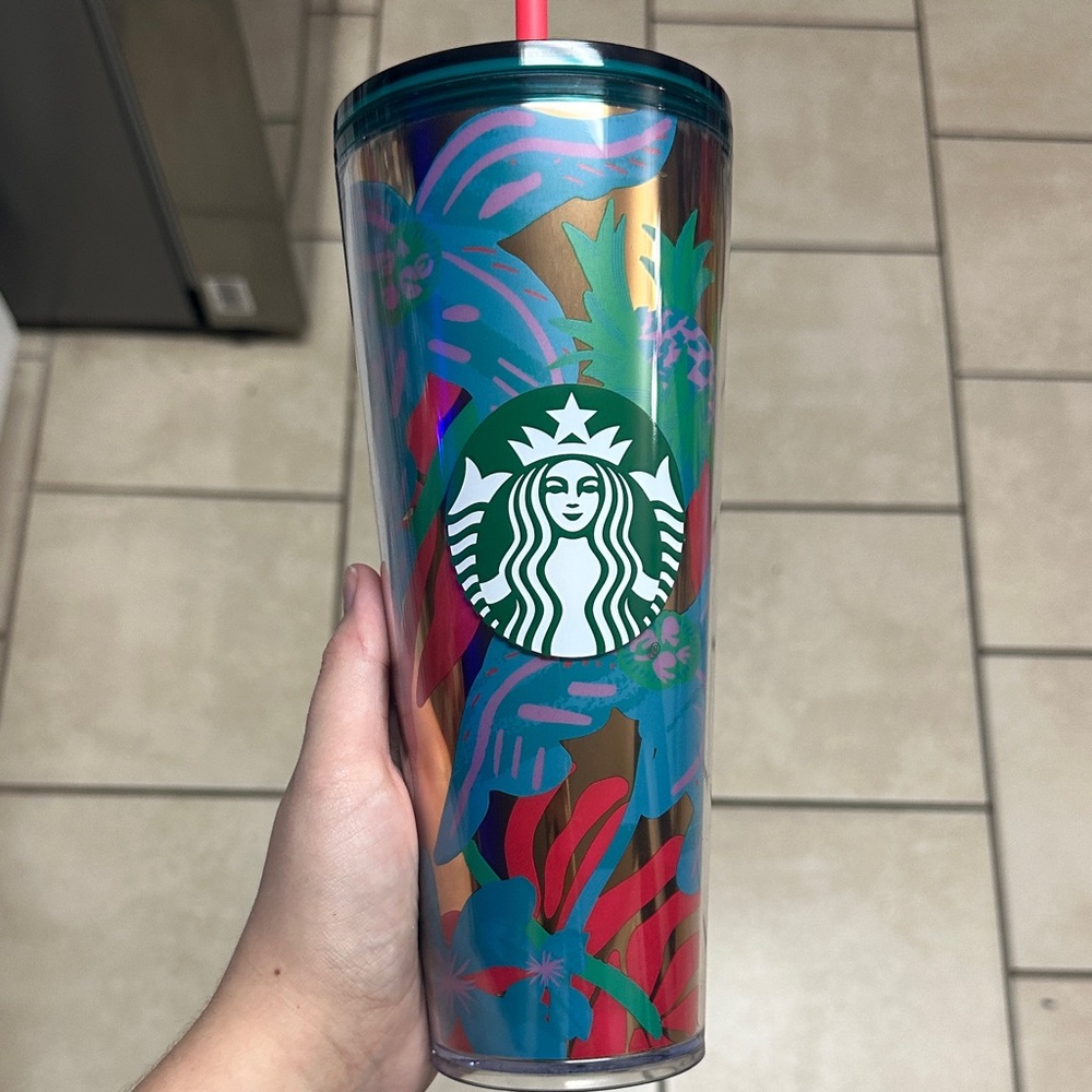 Starbucks Colorful Floral 24 OZ Tumbler